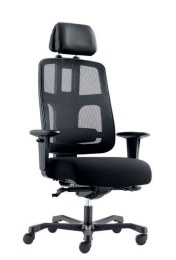 Fauteuil 24h 200kg dossier maille usage intensif