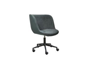 Ensemble de 2 Fauteuils ANGY Réglables en Hauteur sur Roulettes bi-matière