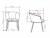 Lot de 2 Fauteuils ARENA Tapissé 4 Pieds Métal
