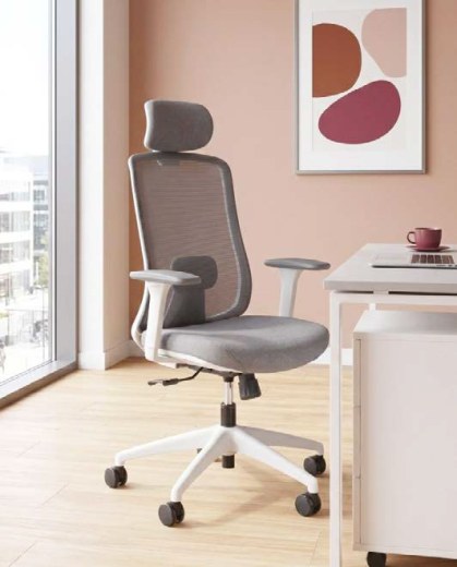 Fauteuil avec Têtière LANDES Structure Gris Clair