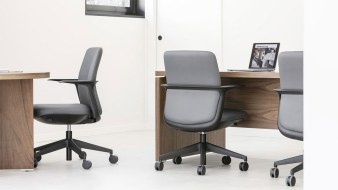 Lot de 2 Fauteuils de Réunion LEVITA Dossier Bas