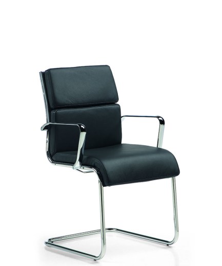Ensemble de 2 Fauteuils Cuir Réunion ou Visiteur TECHNOSOFT Luge