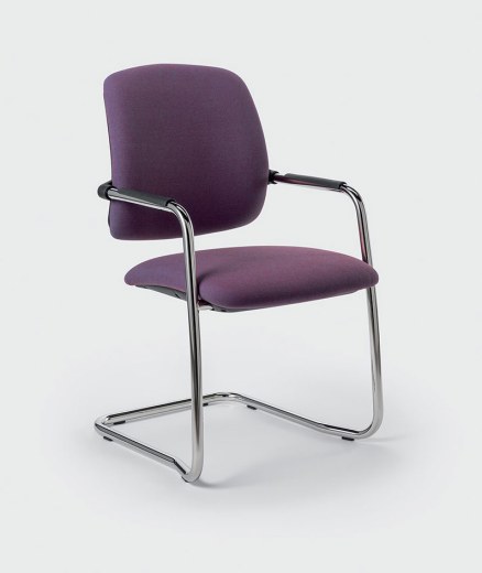 Ensemble de 2 Fauteuils FRAME Piètement Luge et Dossier Tapissé