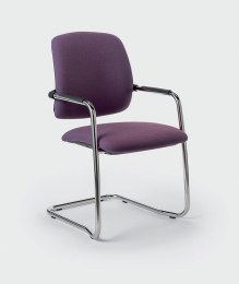 Ensemble de 2 Fauteuils FRAME Piètement Luge et Dossier Tapissé