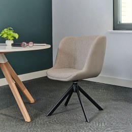 Ensemble de 2 Fauteuils ANGY Pivotants ANGY Piètement Pyramidal bi-matière