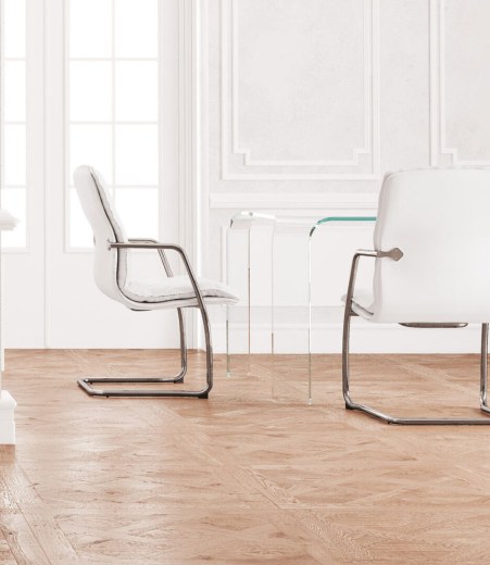 Ensemble de 2 Fauteuils piétement luge FORMEN