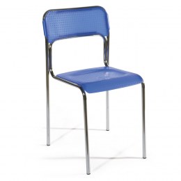 Lot de 2 Chaises FLUO Piétement Chromé