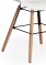 Lot de 4 Fauteuils GARRIGUE Pieds Bois Coque Noire ou Blanche