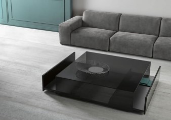 Table Basse Gotham Tonelli Design avec Tiroirs et Chargeur