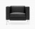 Fauteuil KUBE Eco-cuir Noir