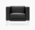 Fauteuil KUBE Eco-cuir Noir