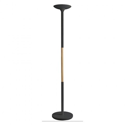 Lampadaire Hêtre et Blanc ou Noir Win avec Variateur