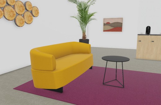 Canapé LOUNGE 3 Places LOFT Pieds Bois Laqué Simili PLANET