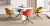Lot de 2 Fauteuils LOOP avec piètement pyramidal métal noir