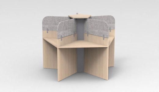 Marguerite 5 Postes CALL Arrondie avec Ecrans Acoustiques