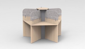 Marguerite 5 Postes CALL Arrondie avec Ecrans Acoustiques