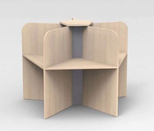 Marguerite 5 Postes CALL Mélaminé Coins Arrondis