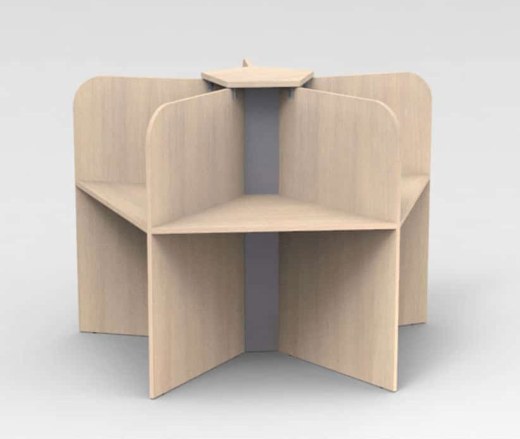 Marguerite 5 Postes CALL Mélaminé Coins Arrondis