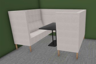 Cabine Acoustique 4 Places MEETER Pieds Bois