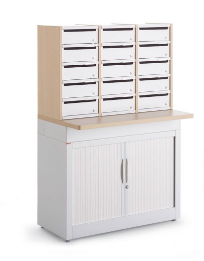 Meuble Tri de Courrier TRIMOD avec 15 Cases avec Portes