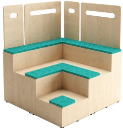 Gradin TIER Module d'Angle avec Dos
