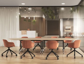 Table Ovale NET Plateaux Rabattables L 380 cm