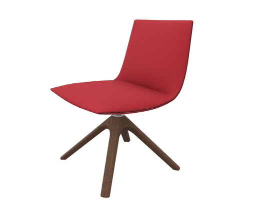 Ensemble de 2 Chaises de Réunion NOHA Pieds Bois Pivotants