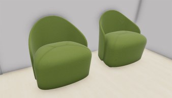 Ensemble de 2 Petits Fauteuils Design NOVA Lounge Tissu JET