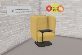 Fauteuil Acoustique AUGUST avec tablette écritoire