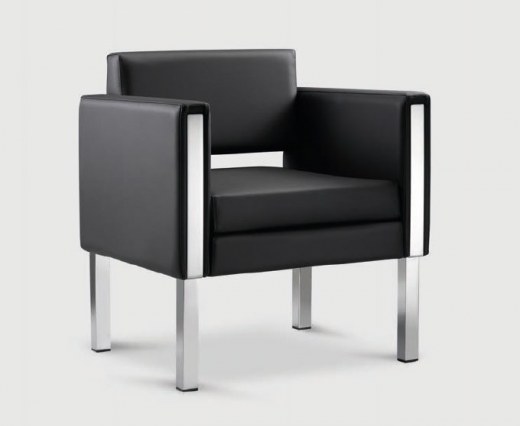 Fauteuil ONLY en Simili-cuir Noir Milani