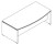 Bureau avec plateau arrondi ODEON 180