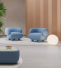Ensemble de 2 Petits Fauteuils design PACHAMAMA sur Pieds Couleurs