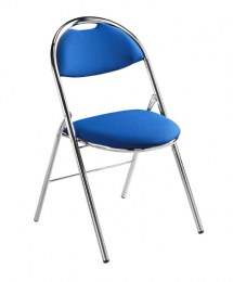 Ensemble de 2 Chaises Pliantes Piétement Chromé