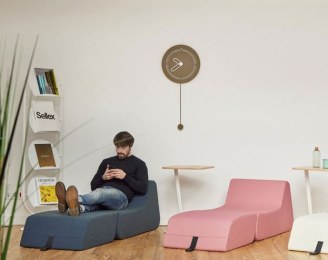 Pouf BATBI transformable en Banquette