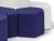 Pouf Asymétrique Hexagonal Bleu Bazalto
