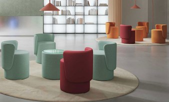 Lot de 2 Poufs BOLL avec Dossier 