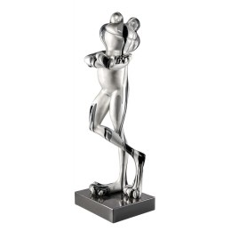 Sculpture moderne en résine Grenouille grise