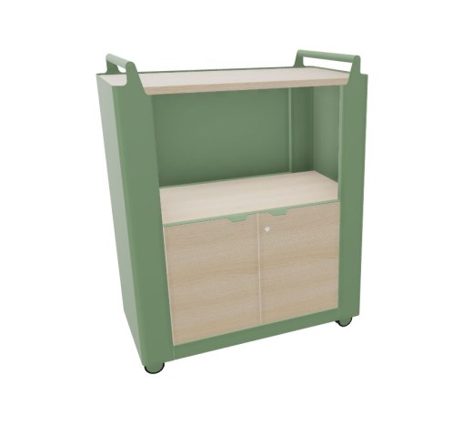 Servante NV Extenso avec Niche et Portes Hauteur 100 sur Roulettes
