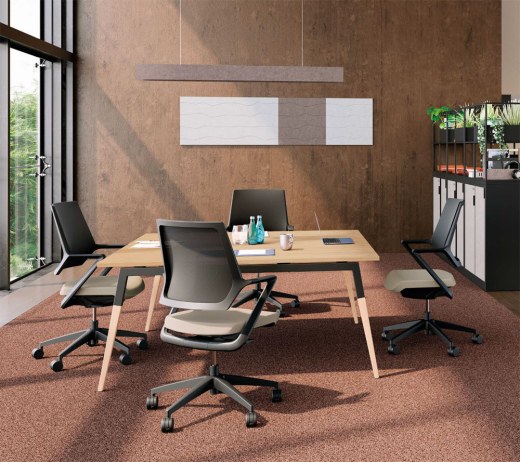 Table Carrée ASKA Pieds Bois 160 acier noir