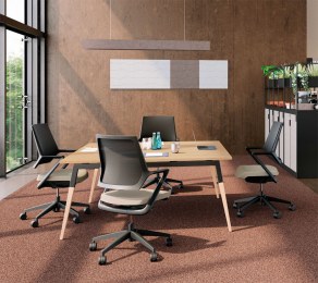 Table Carrée ASKA Pieds Bois 160 acier noir