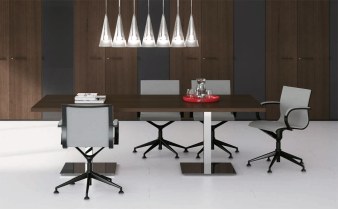 Table de Réunion ASSET Pieds Carrés Chromés