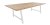 Table de réunion COHESION L240 piétement blanc