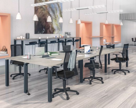 Table de Réunion EXPRIM avec 3 Tops Access