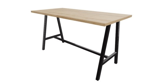 Table de réunion haute COHESION 200 x 100 piétement noir