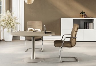 Table de Réunion Ronde IULIO Pied design