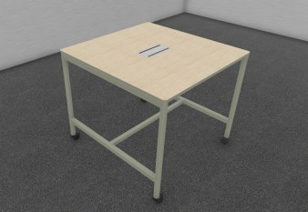 Table Haute Carrée NUANZA sur Roulettes avec Top Access