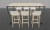 Ensemble 1 Table Haute NUANZA L 180 sur Roulettes et 6 Tabourets Hauts avec Repose-pieds
