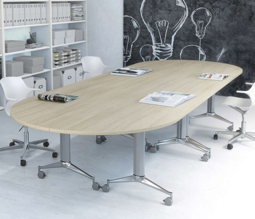 Table Ovale NET Plateaux Rabattables L 380 cm