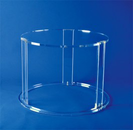 Table ronde 3 pieds Plexiglas