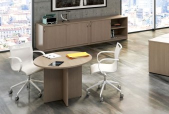 Ensemble 1 Table et 2 Armoires Portes Coulissantes MODULO